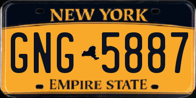 NY license plate GNG5887