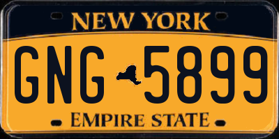 NY license plate GNG5899