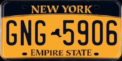 NY license plate GNG5906