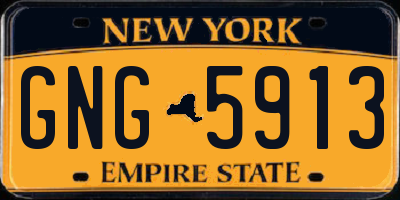 NY license plate GNG5913