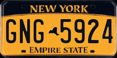 NY license plate GNG5924
