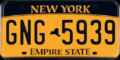 NY license plate GNG5939