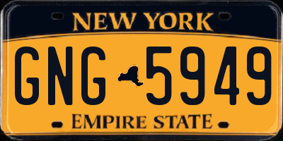 NY license plate GNG5949