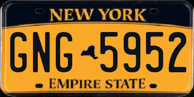 NY license plate GNG5952