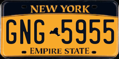 NY license plate GNG5955