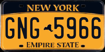 NY license plate GNG5966