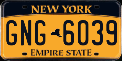 NY license plate GNG6039