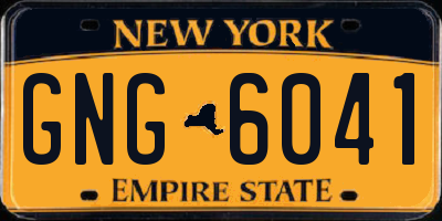 NY license plate GNG6041