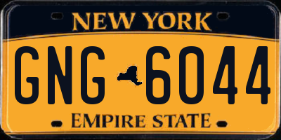NY license plate GNG6044