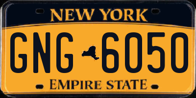 NY license plate GNG6050