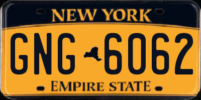 NY license plate GNG6062