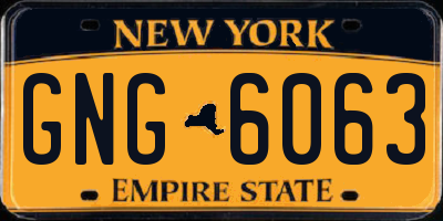 NY license plate GNG6063