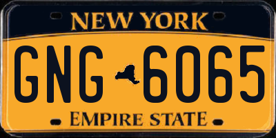 NY license plate GNG6065