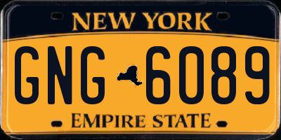 NY license plate GNG6089