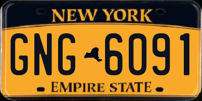 NY license plate GNG6091