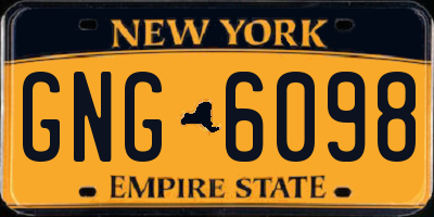 NY license plate GNG6098
