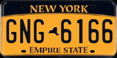 NY license plate GNG6166