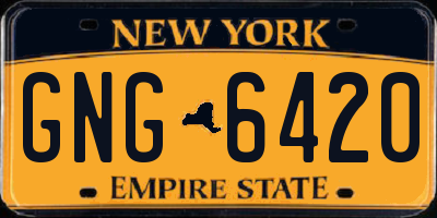 NY license plate GNG6420