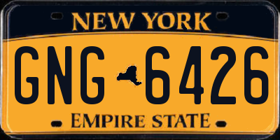 NY license plate GNG6426