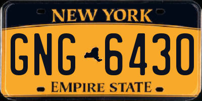 NY license plate GNG6430