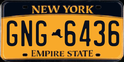 NY license plate GNG6436