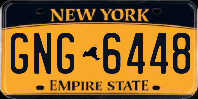 NY license plate GNG6448