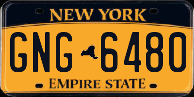 NY license plate GNG6480
