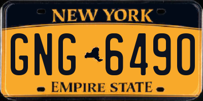 NY license plate GNG6490