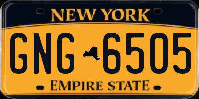 NY license plate GNG6505
