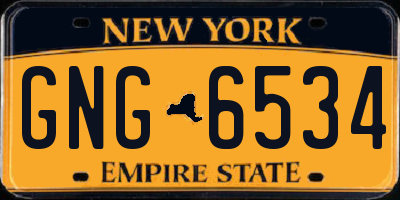 NY license plate GNG6534