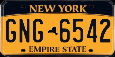 NY license plate GNG6542