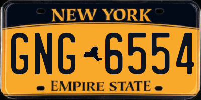 NY license plate GNG6554