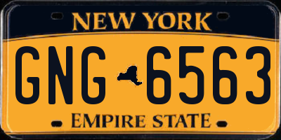 NY license plate GNG6563