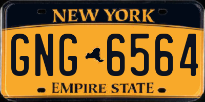 NY license plate GNG6564