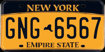 NY license plate GNG6567