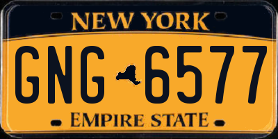 NY license plate GNG6577