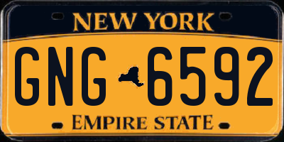 NY license plate GNG6592