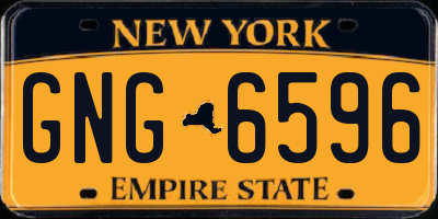 NY license plate GNG6596