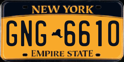 NY license plate GNG6610