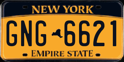 NY license plate GNG6621
