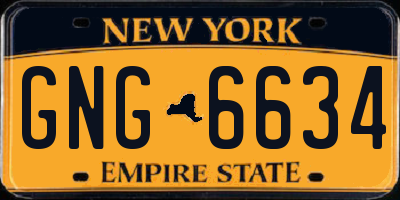 NY license plate GNG6634