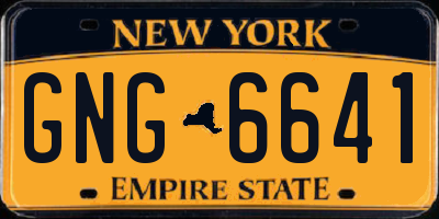 NY license plate GNG6641