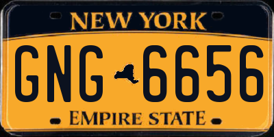 NY license plate GNG6656