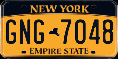 NY license plate GNG7048