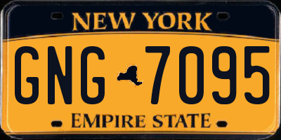 NY license plate GNG7095