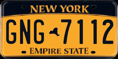 NY license plate GNG7112