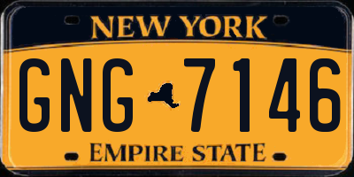 NY license plate GNG7146