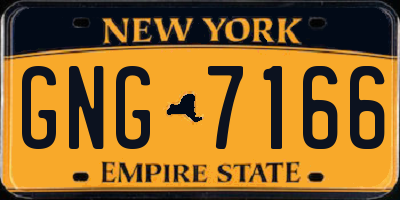 NY license plate GNG7166