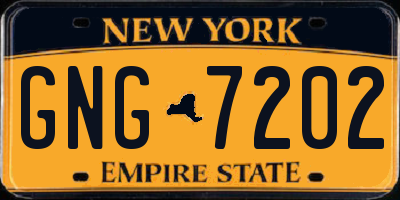 NY license plate GNG7202
