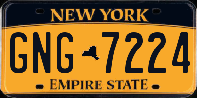 NY license plate GNG7224